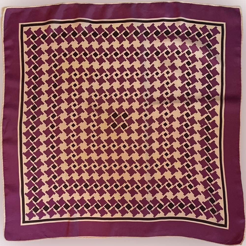 Purple and Cream Scarf